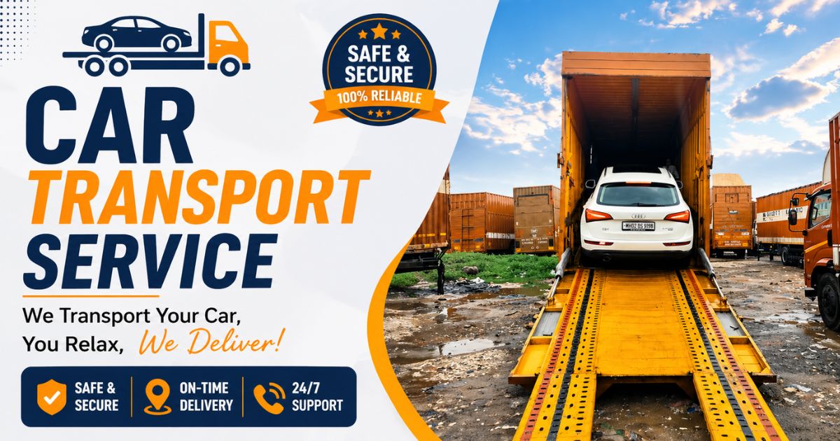 Car carrier truck for vehicle transport from Mumbai to Bangalore